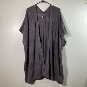 Womens Lululemon Find Your Light Wrap Cotton Silk Blend Poncho Gray OS